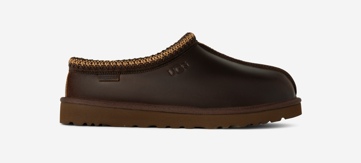 UGG Tasman LTHR Regen Slipper Ironwood | 1163890-IWD