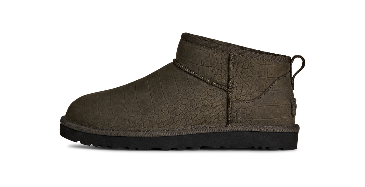 UGG Classic Ultra Mini Embossed Boot Dense Smoke