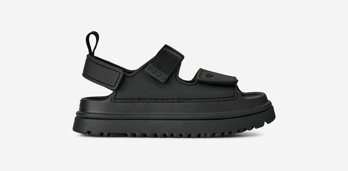 UGG GoldenGlow Sandal Black (Kids) | 1152813K-BLK