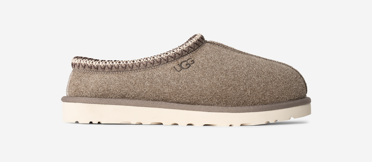 UGG Tasman Shaggy Suede Slipper Smoke Plume