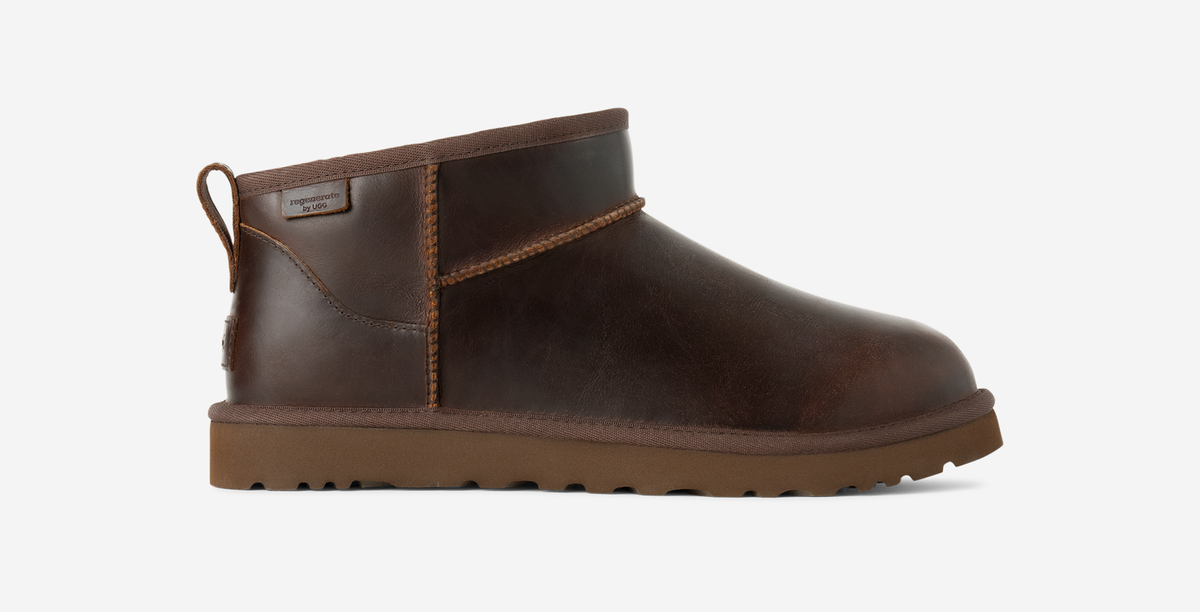 UGG Classic Ultra Mini LTHR Regen Boot Ironwood | 1158191-IWD