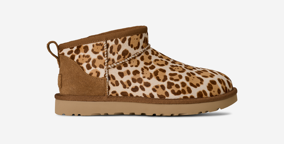 UGG Classic Ultra Mini Boot Felicity Leopard Jasmine (Women's) | 1178110-FDJ