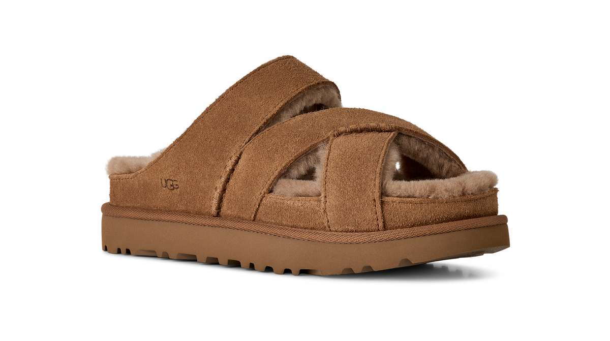 UGG Greenport Cross Strap Slide Chestnut (Women's)