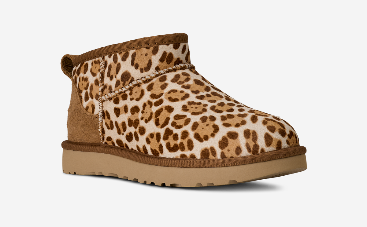 UGG Classic Ultra Mini Boot Felicity Leopard Jasmine (Women's) | 1178110-FDJ