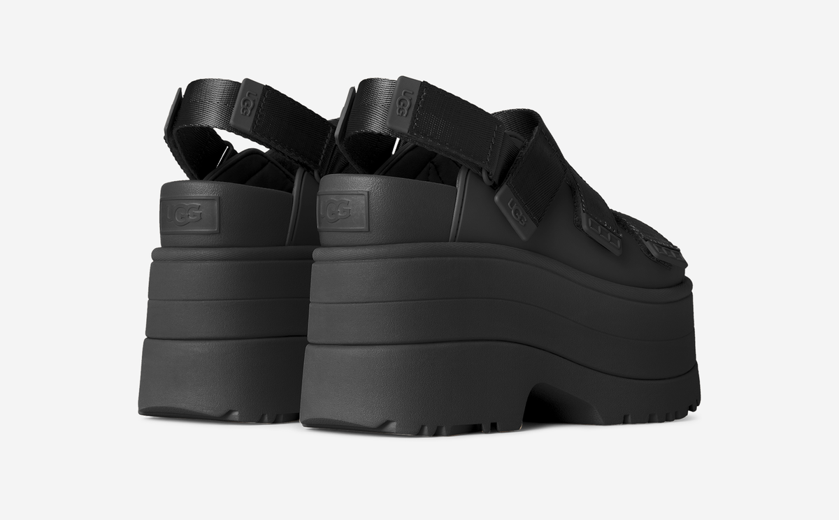 UGG GoldenRise Platform Sandals Black (Women's) | 1167431-BLK