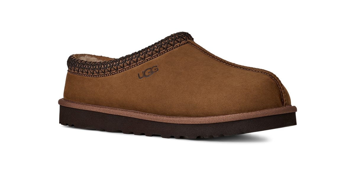 UGG Tasman II Nubuck Slipper Dark Chestnut