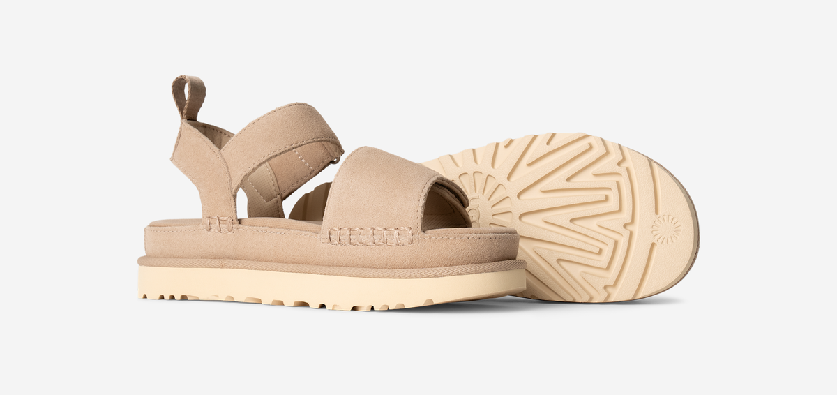 UGG Goldenstar Platform Sandal Sand (Women's) | 1136783-SAN