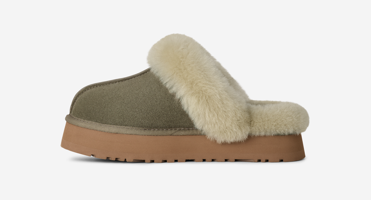 UGG Disquette Slipper Moss Green Muted Brass (Women's) | 1122550-MRNM