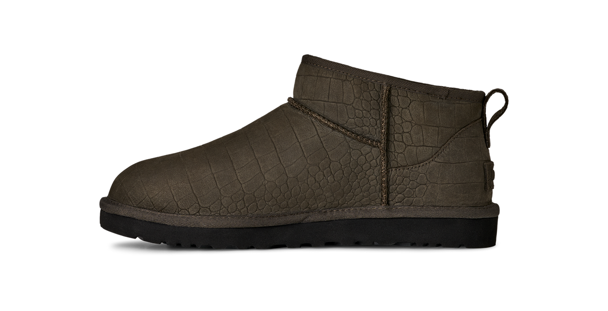 UGG Classic Ultra Mini Embossed Boot Dense Smoke