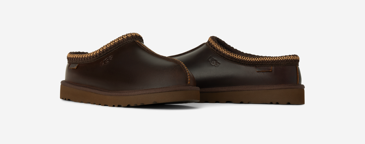 UGG Tasman LTHR Regen Slipper Ironwood | 1163890-IWD