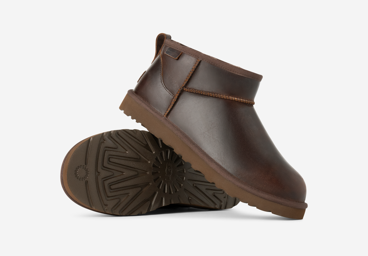 UGG Classic Ultra Mini LTHR Regen Boot Ironwood | 1158191-IWD