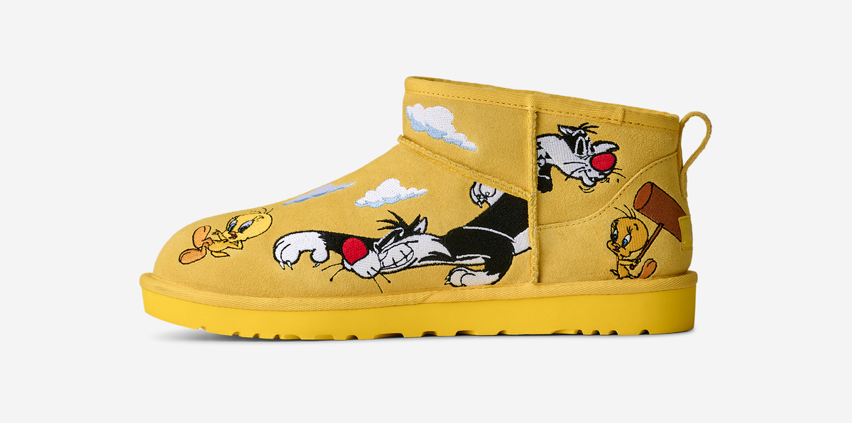UGG Classic Ultra Mini Boot Palace x Looney Tunes Yellow