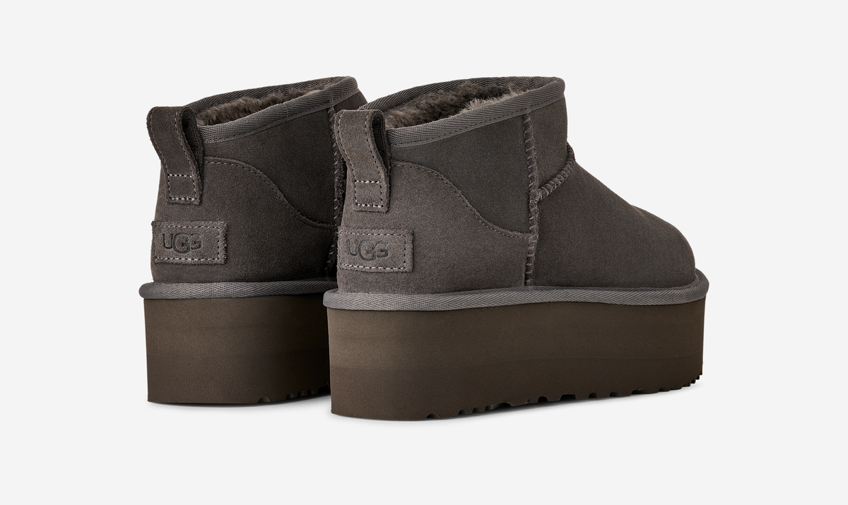 UGG Classic Ultra Mini Platform Boot Charcoal (Women's) | 1135092-CHRC