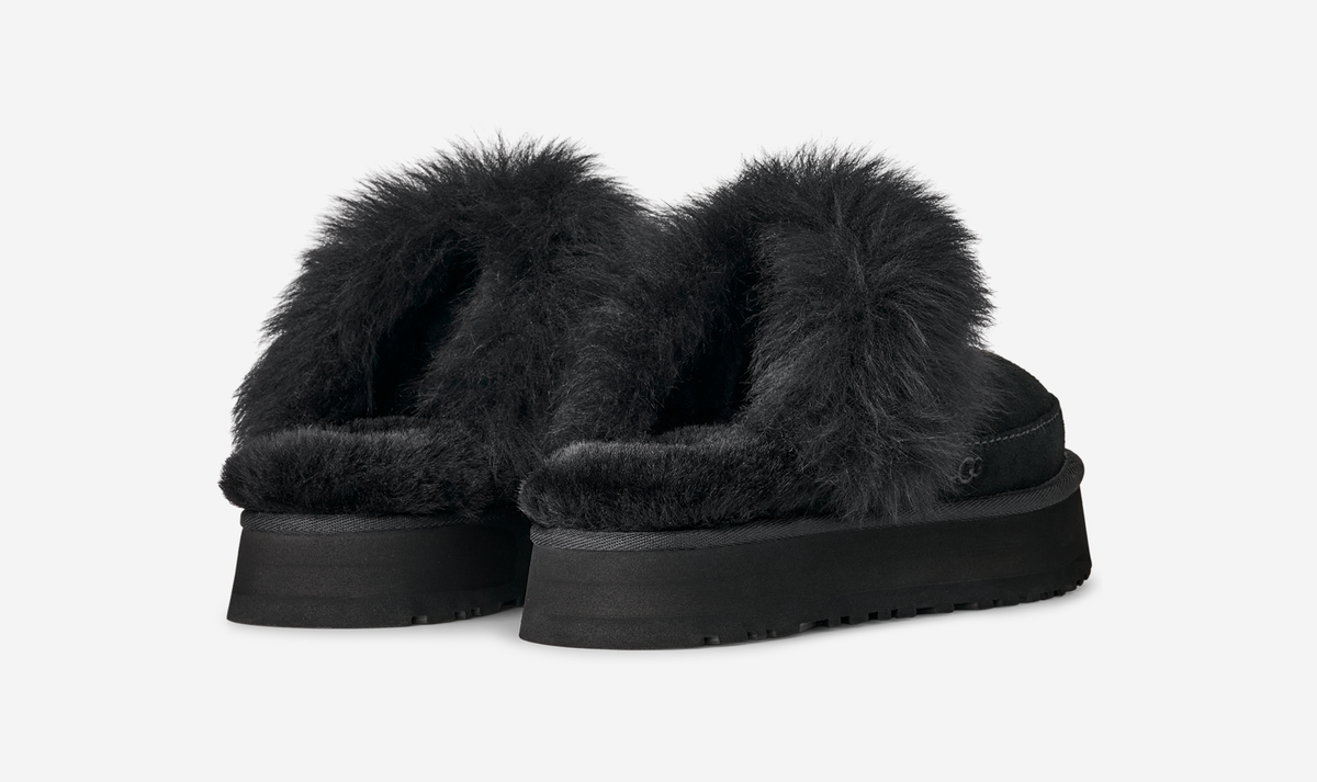 UGG Disquette Chalet Slipper Black (Women's) | 1173930-BLK