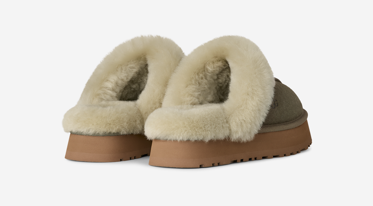 UGG Disquette Slipper Moss Green Muted Brass (Women's) | 1122550-MRNM