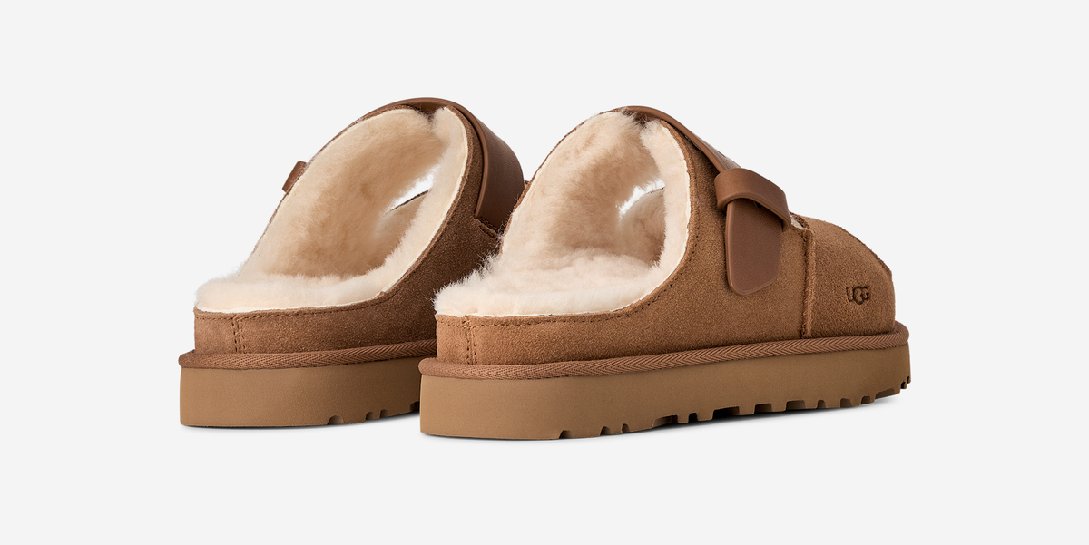 UGG Greenport Strap Slide Chestnut (Women's) | 1167611-CHE