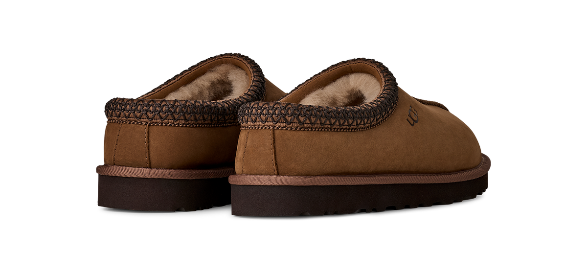 UGG Tasman II Nubuck Slipper Dark Chestnut