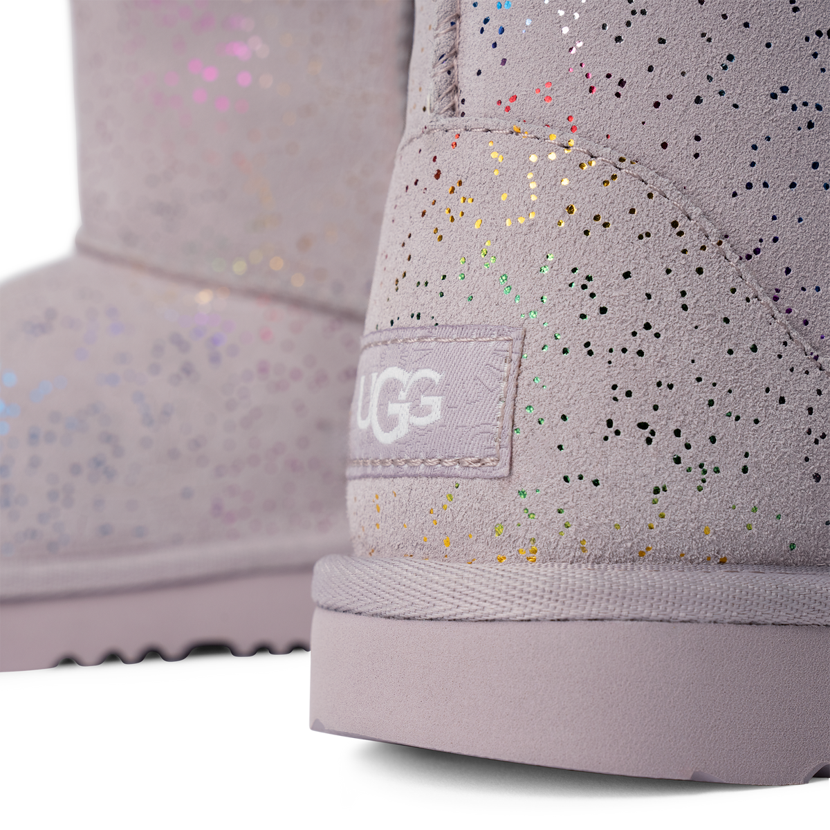 UGG Classic II Shimmer Sky Boot Pale Smoke Rainbow Metallic (Kids)
