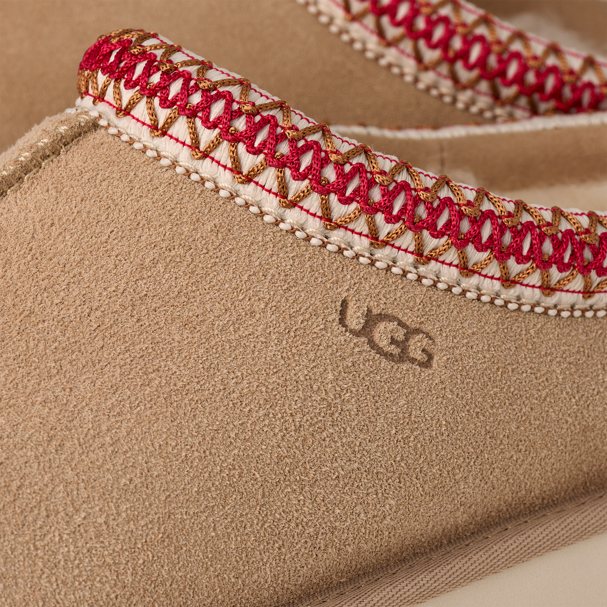 UGG Tasman II Slipper Sand Dark Cherry (Women's) | 1174470-SDDR