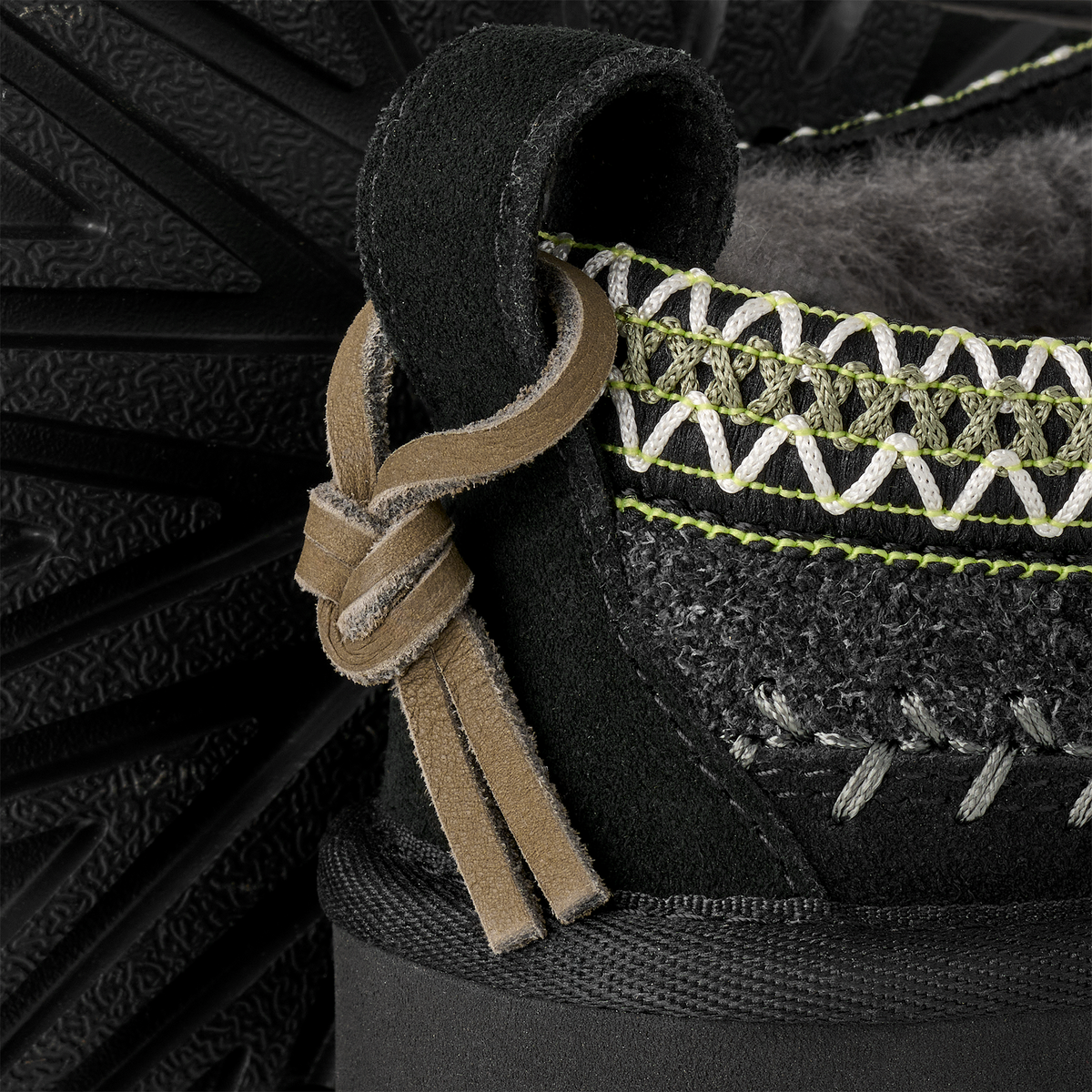 UGG Tasman Biarritz Slipper Black (Women's) | 1171444-BLK