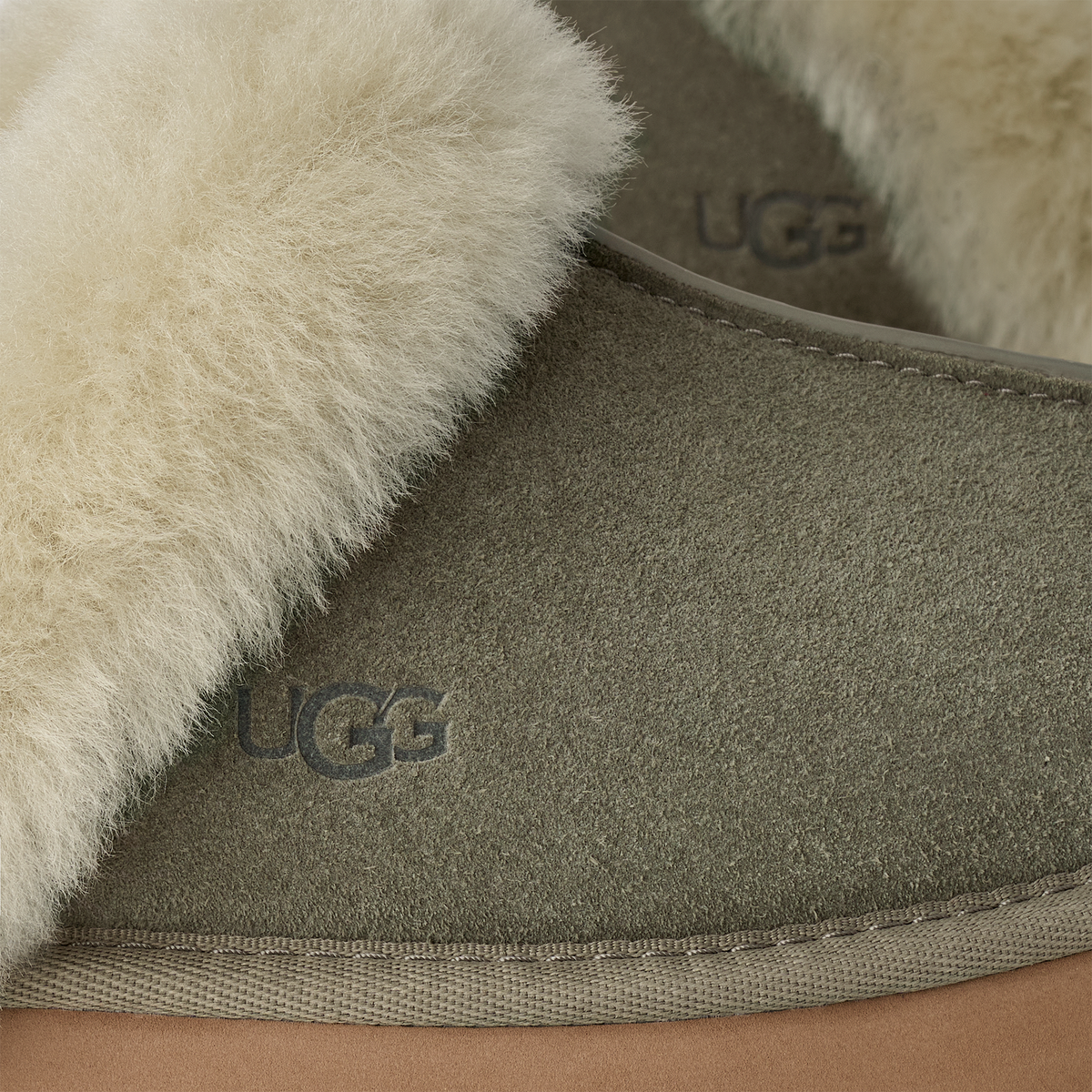UGG Disquette Slipper Moss Green Muted Brass (Women's) | 1122550-MRNM