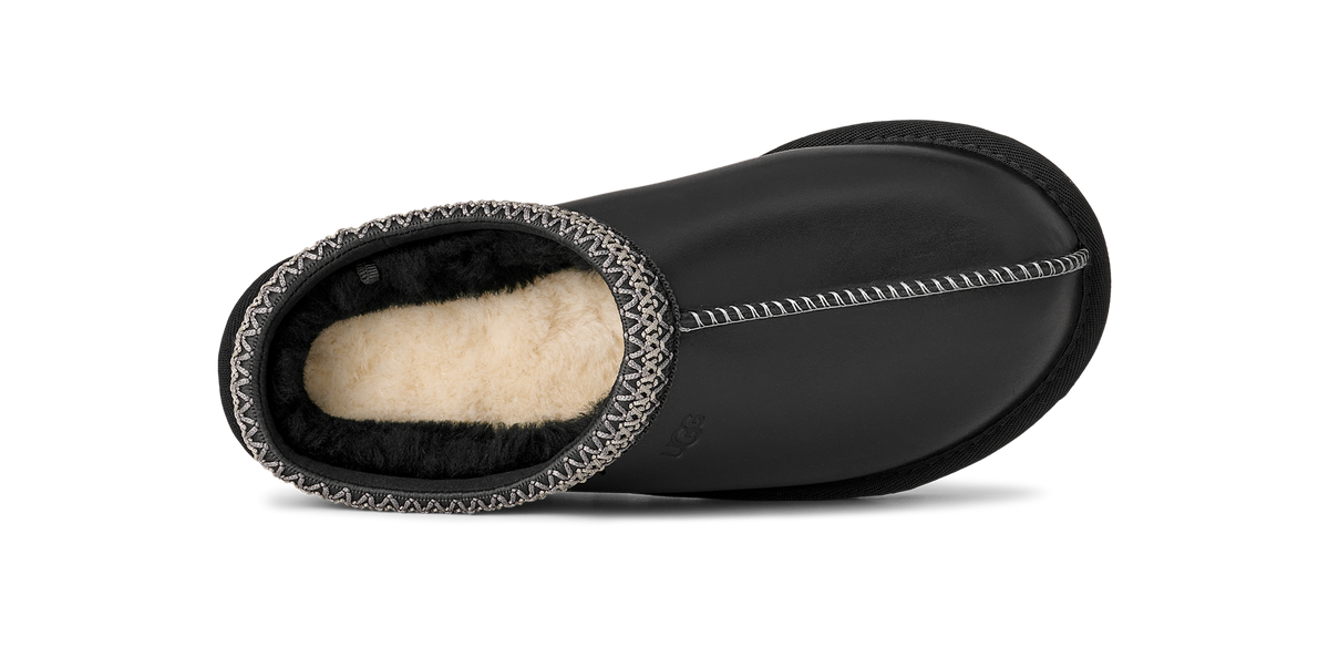 UGG Tasman LTHR Regen Slipper Black (Women's)