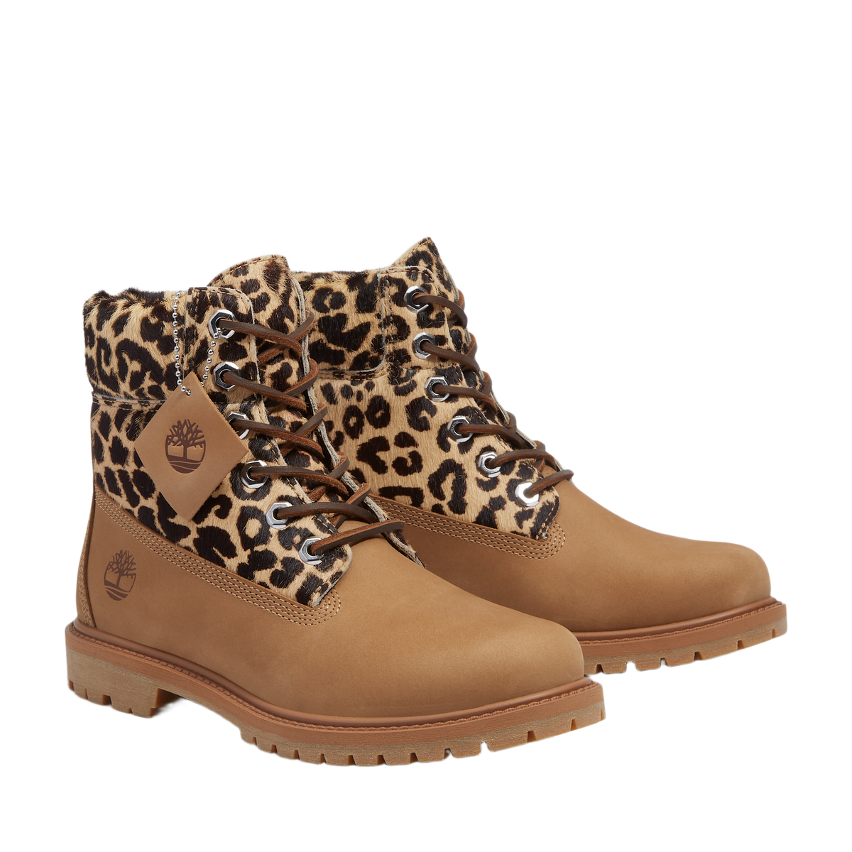 Timberland 6" Premium Boot Leopard Print Beige Nubuck (Women's)
