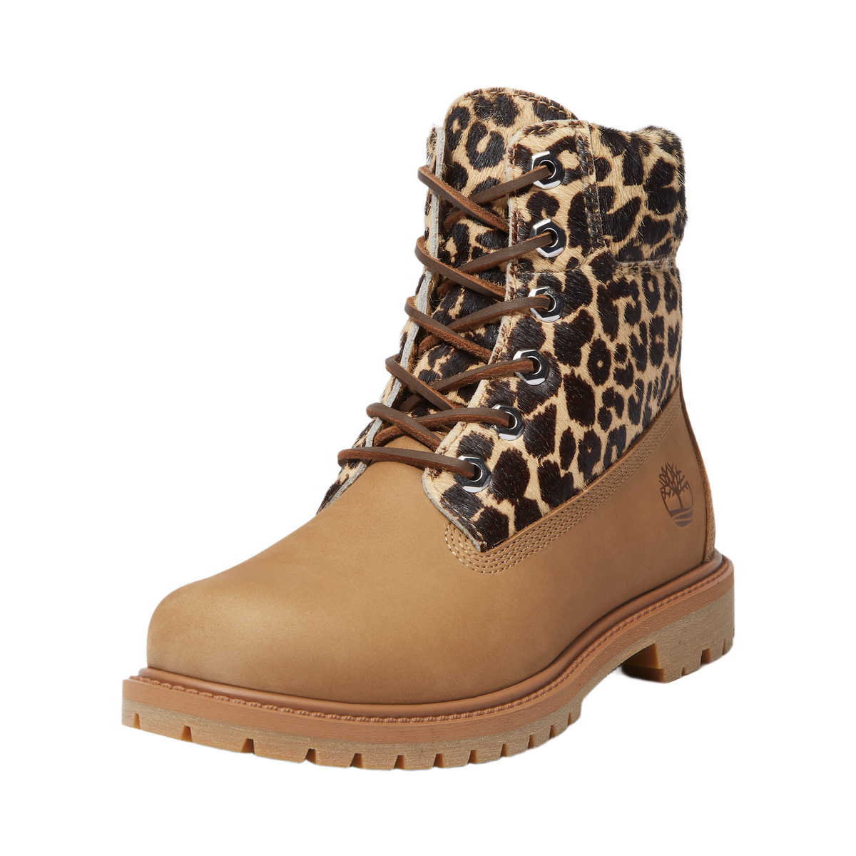 Timberland 6" Premium Boot Leopard Print Beige Nubuck (Women's)