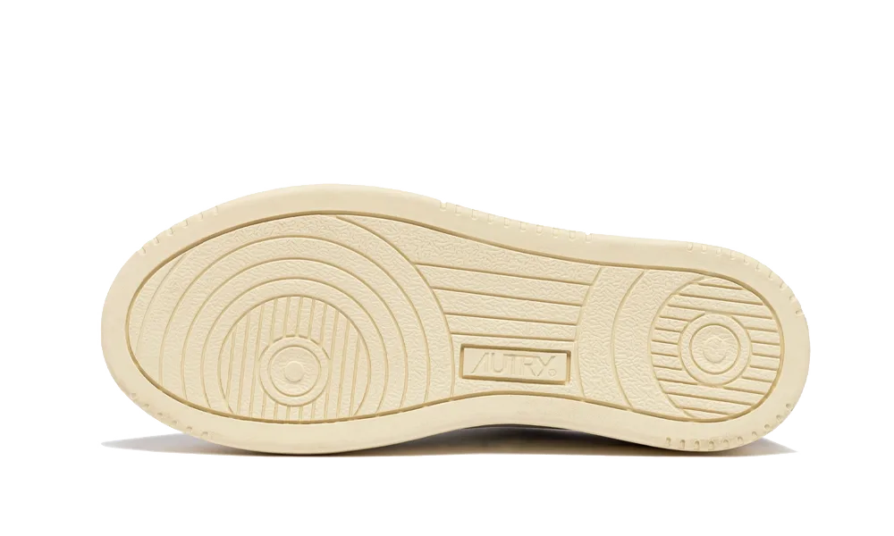 AUTRY Medalist Low Leather White Silver Beige