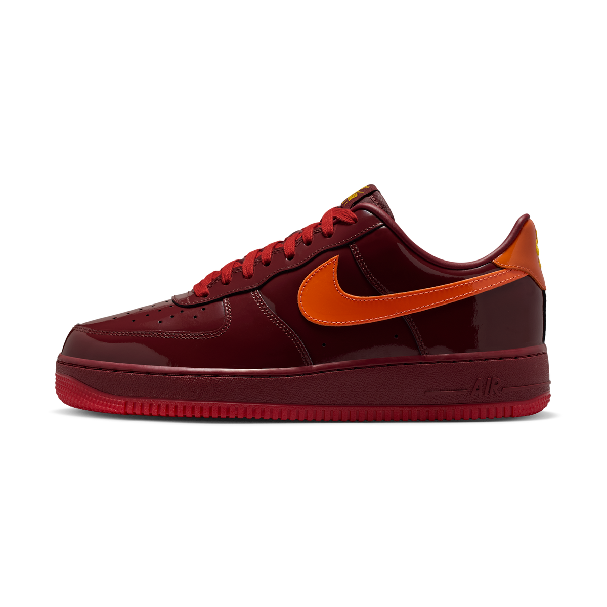 Nike Air Force 1 Low Patent Leather Dark Team Red Safety Orange