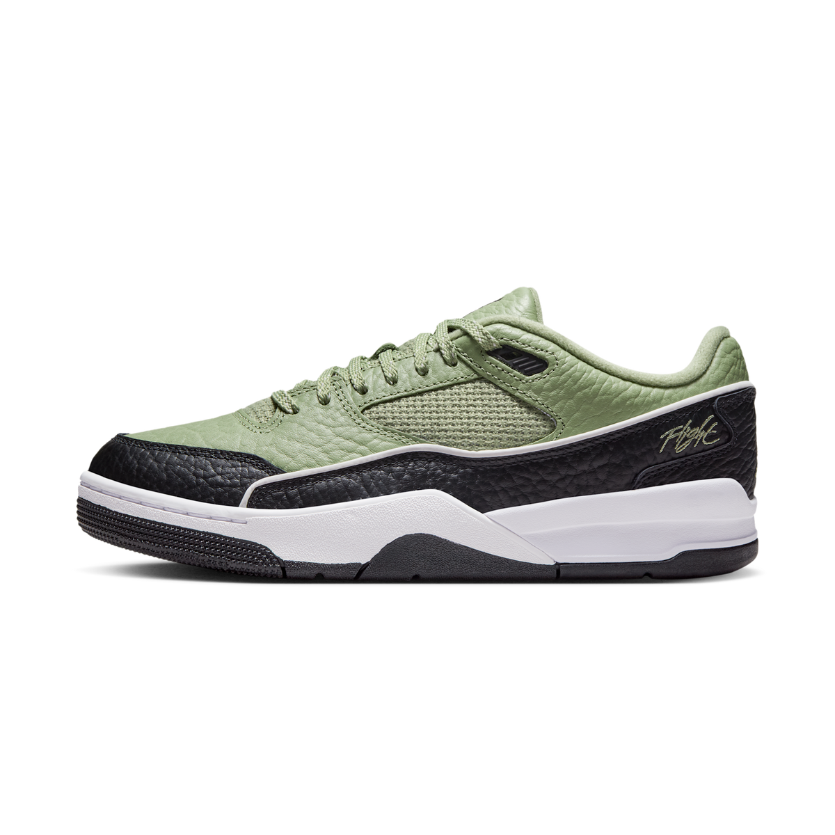 Jordan Flight Court Oil Green Black