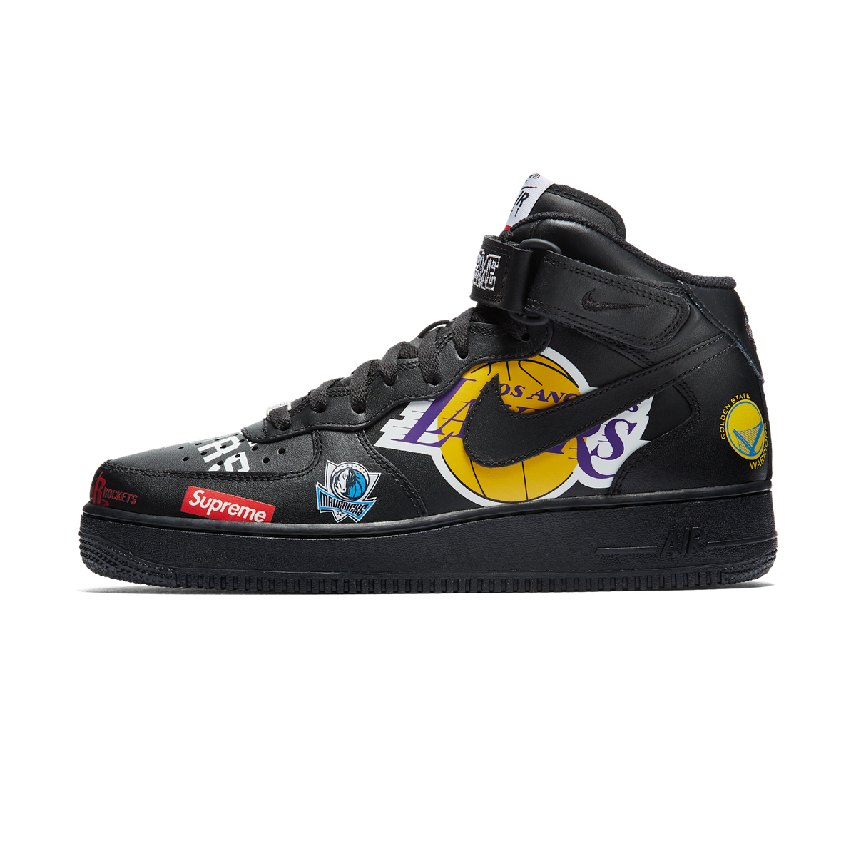 Nike Air Force 1 Mid Supreme NBA Black
