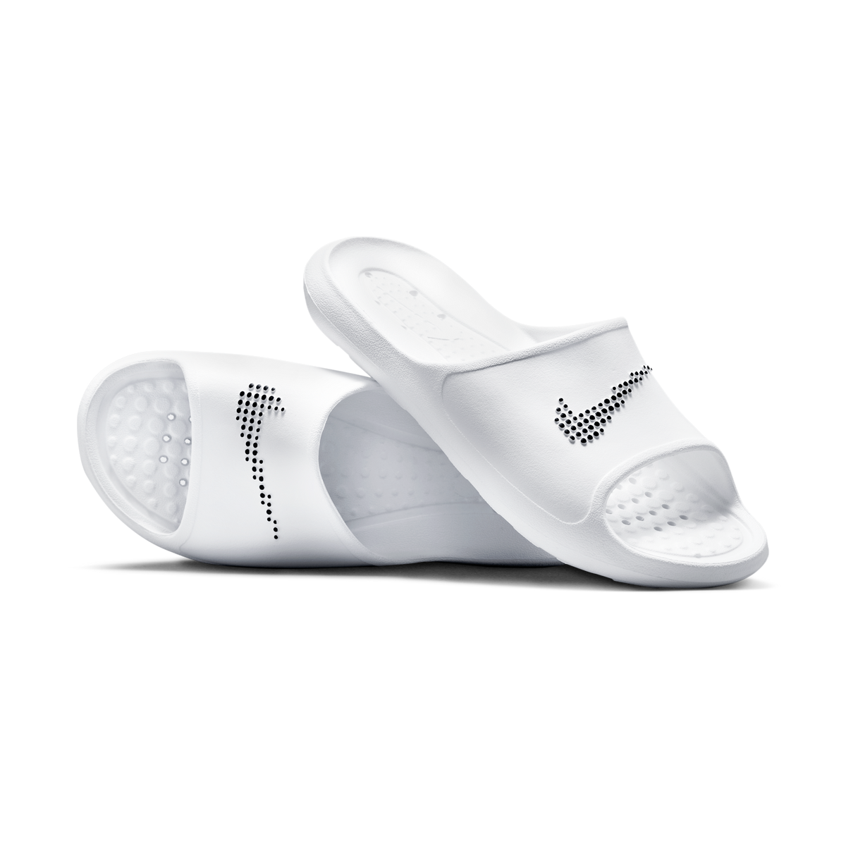Nike Victori One Shower Slide White Polka Dot Swoosh | CZ5478-100