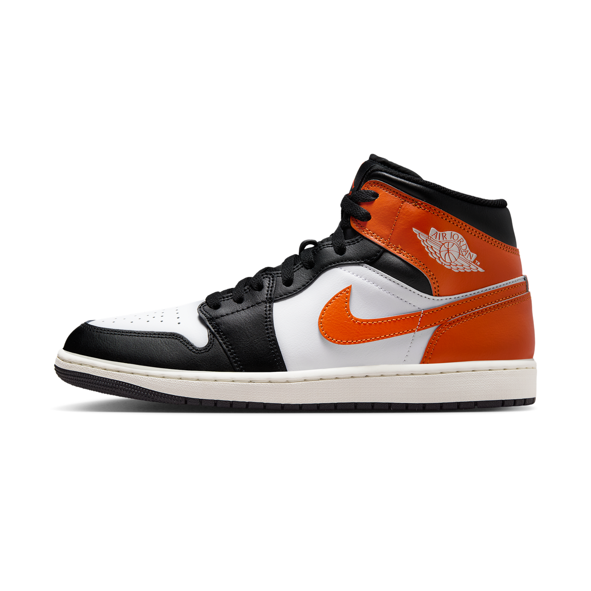 Jordan 1 Mid Black Toe Starfish
