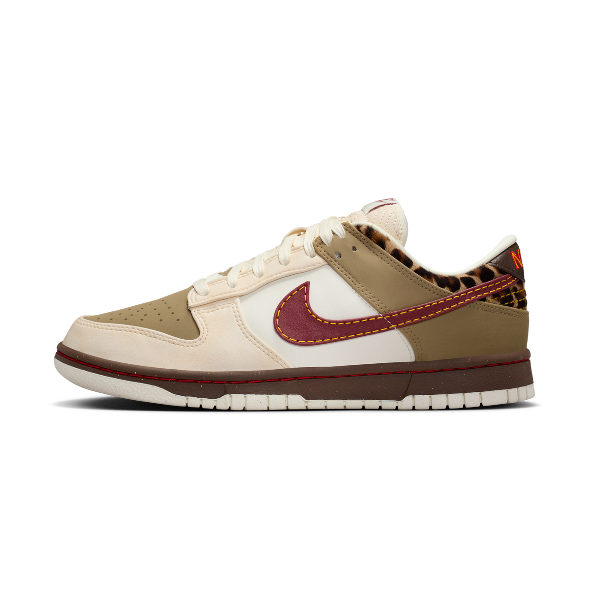 Nike Dunk Low Retro Khaki Team Red Pearl White (Women's)