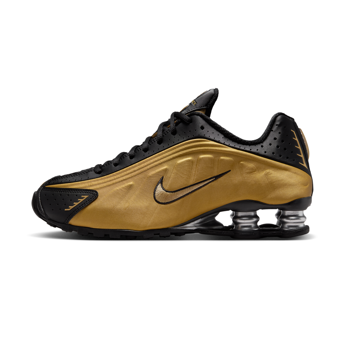 Nike Shox R4 Black Metallic Gold (Women's) | AR3565-005