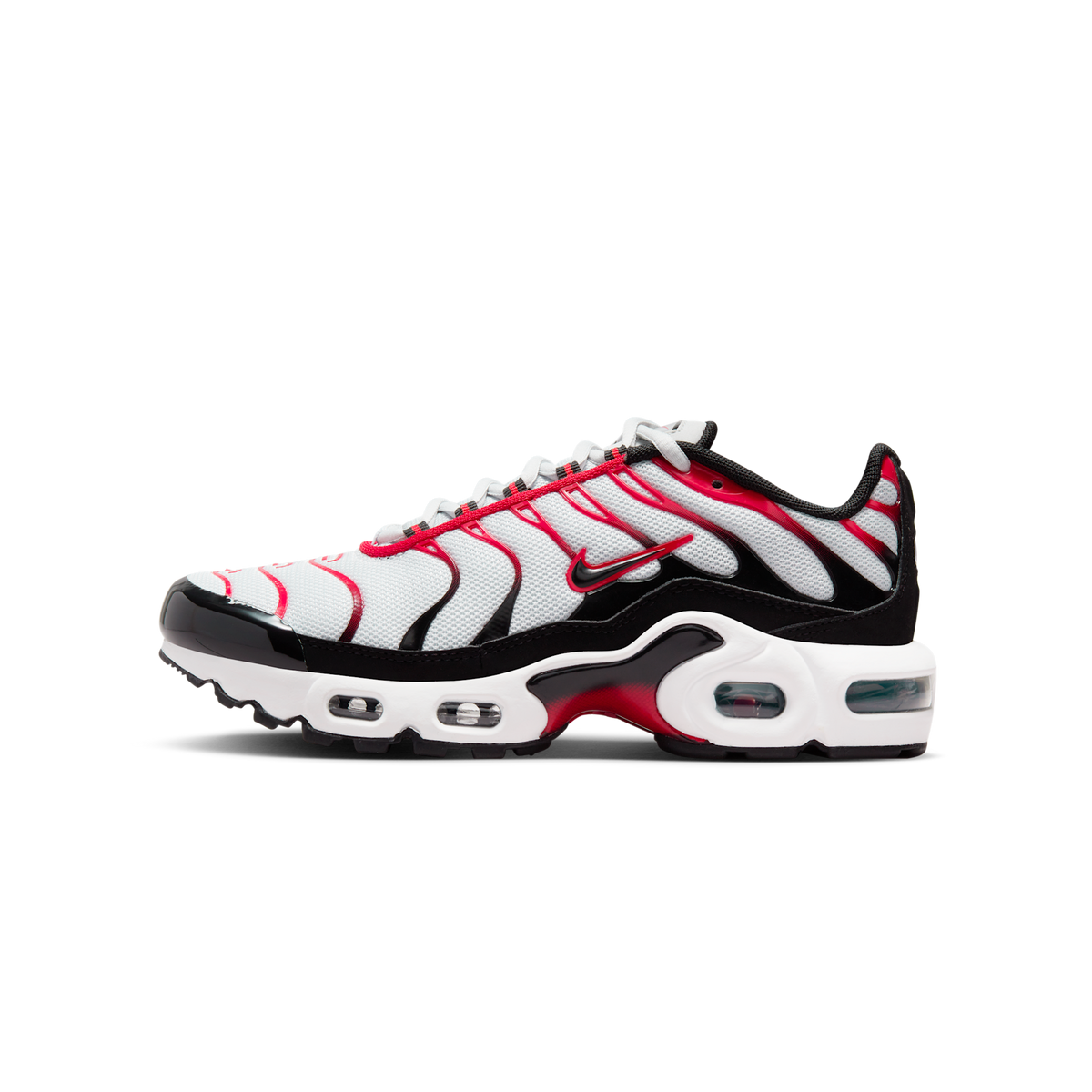 Nike Air Max Plus Pure Platinum Black White University Red (GS) | CD0609-027