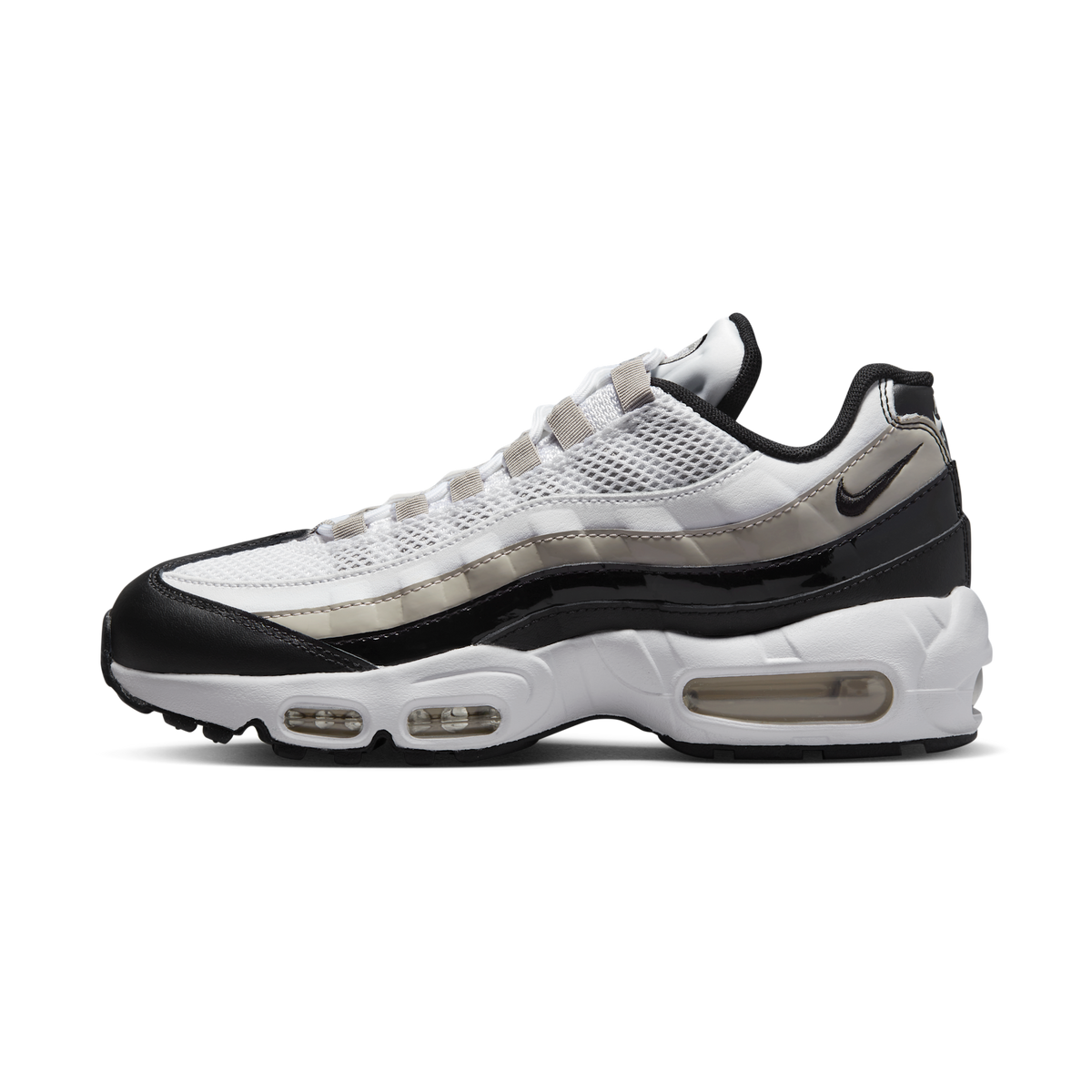 Nike Air Max 95 White Light Iron Ore Black Patent (Women's) | DR2550-100
