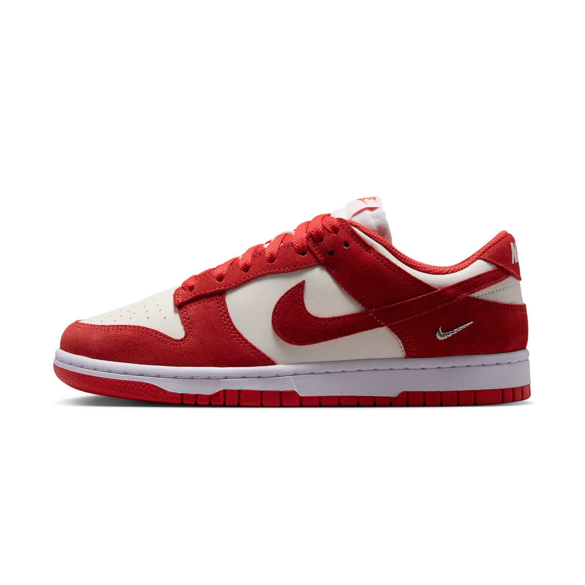 Nike Dunk Low Sail White Metallic Silver Light Crimson (Women's) | IO4244-103