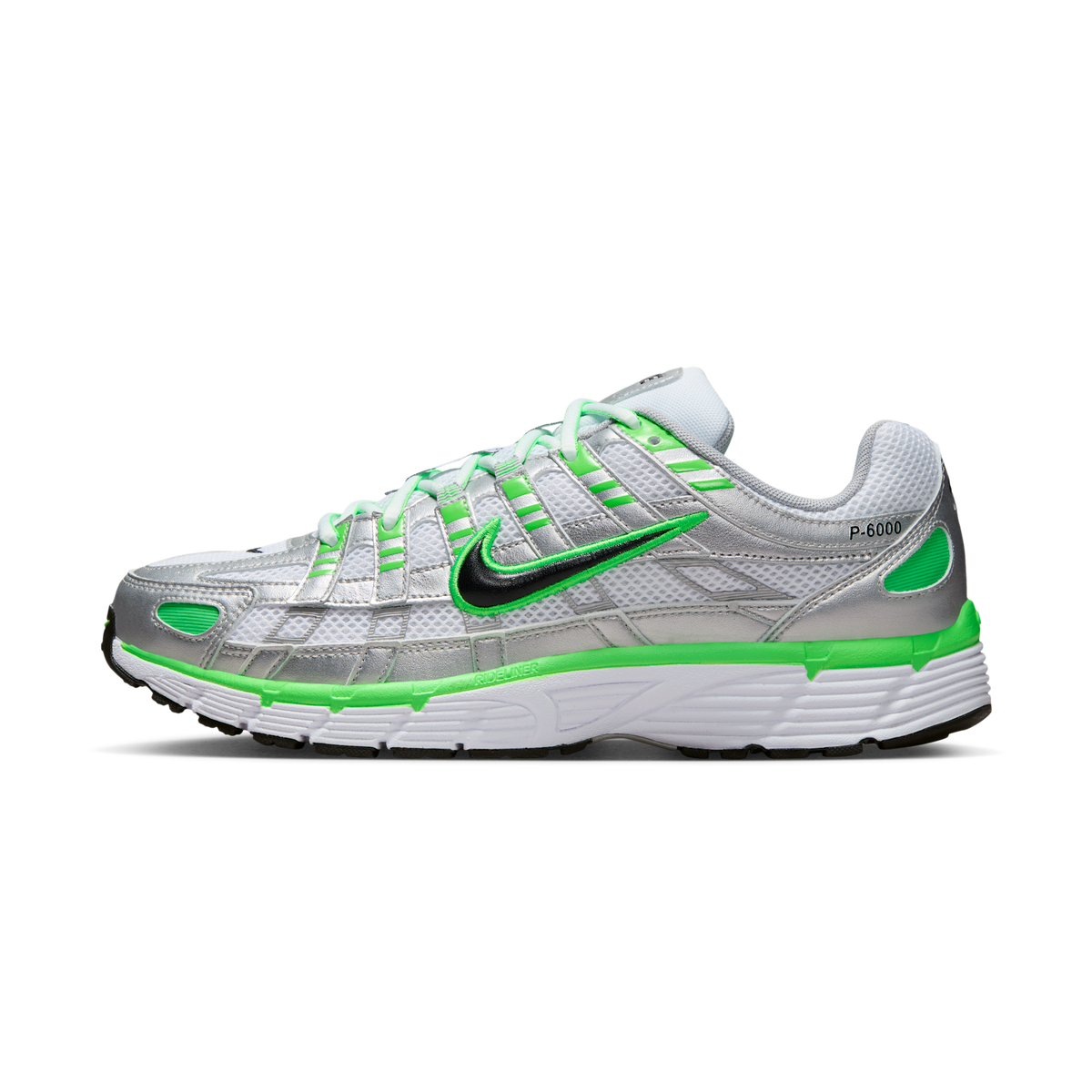 Nike P-6000 SE Metallic Silver White Green Strike