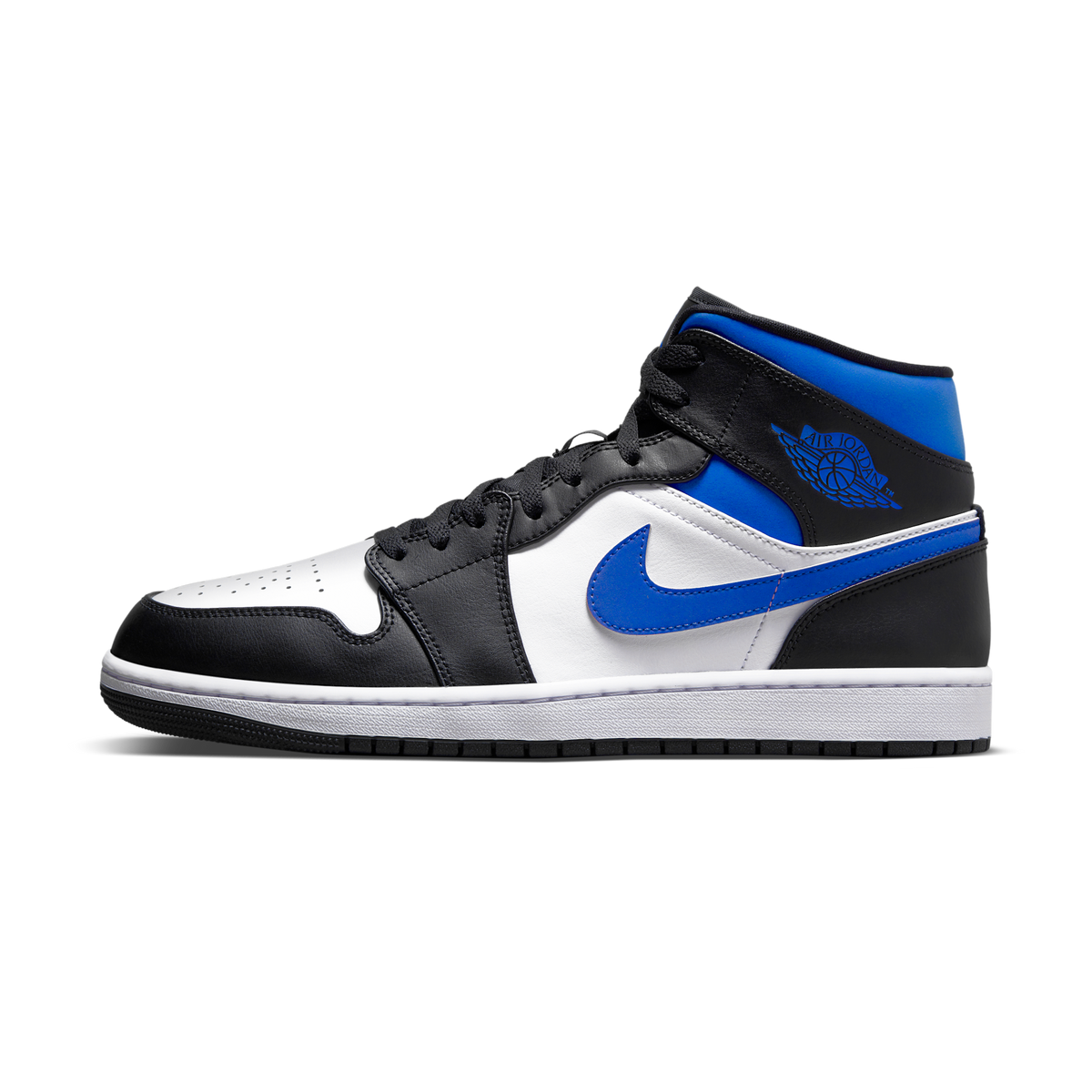 Jordan 1 Mid White Black Racer Blue