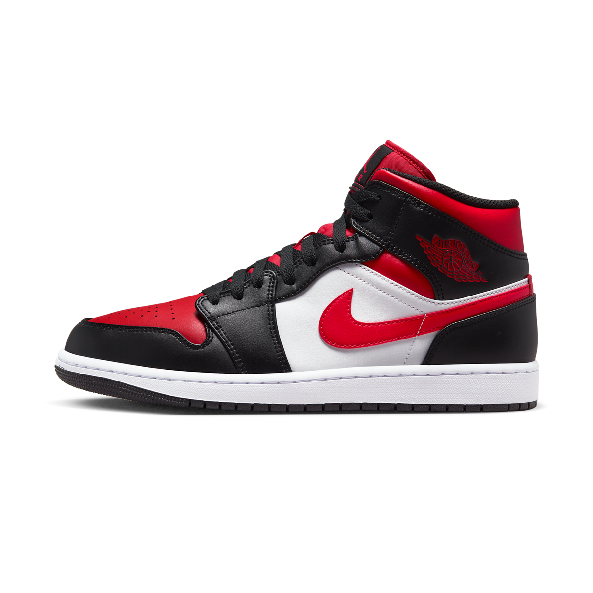 Jordan 1 Mid White Black Red (2022)