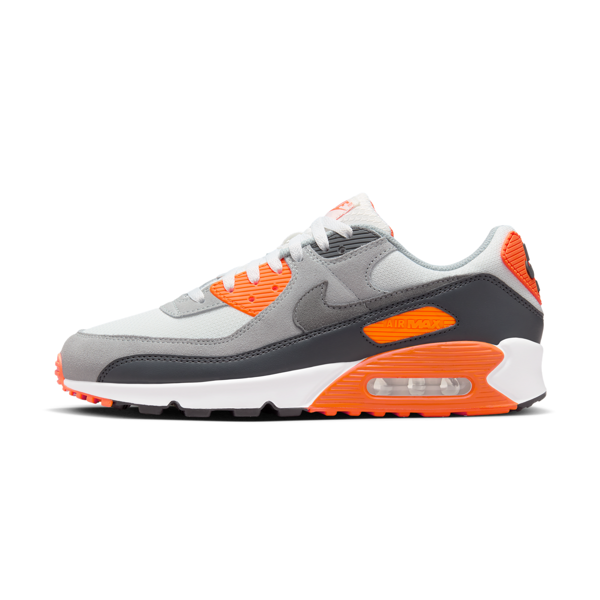 Nike Air Max 90 Summit White Safety Orange Dark Smoke Grey Smoke Grey