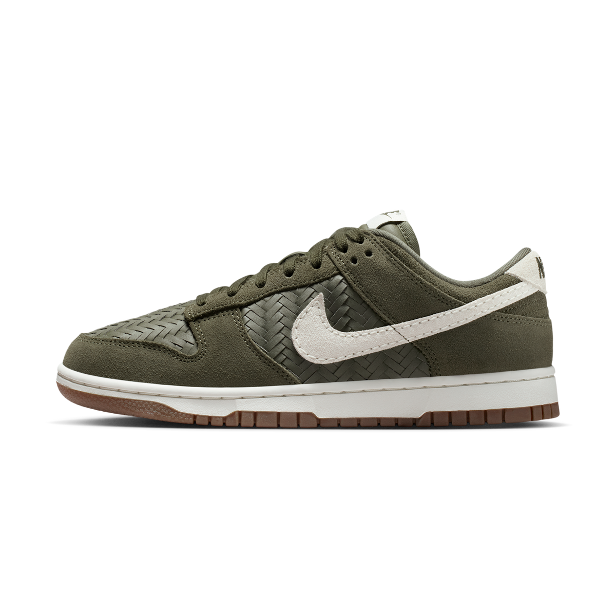 Nike Dunk Low Premium SE Woven Medium Olive Gum (Women's) | IB6161-200
