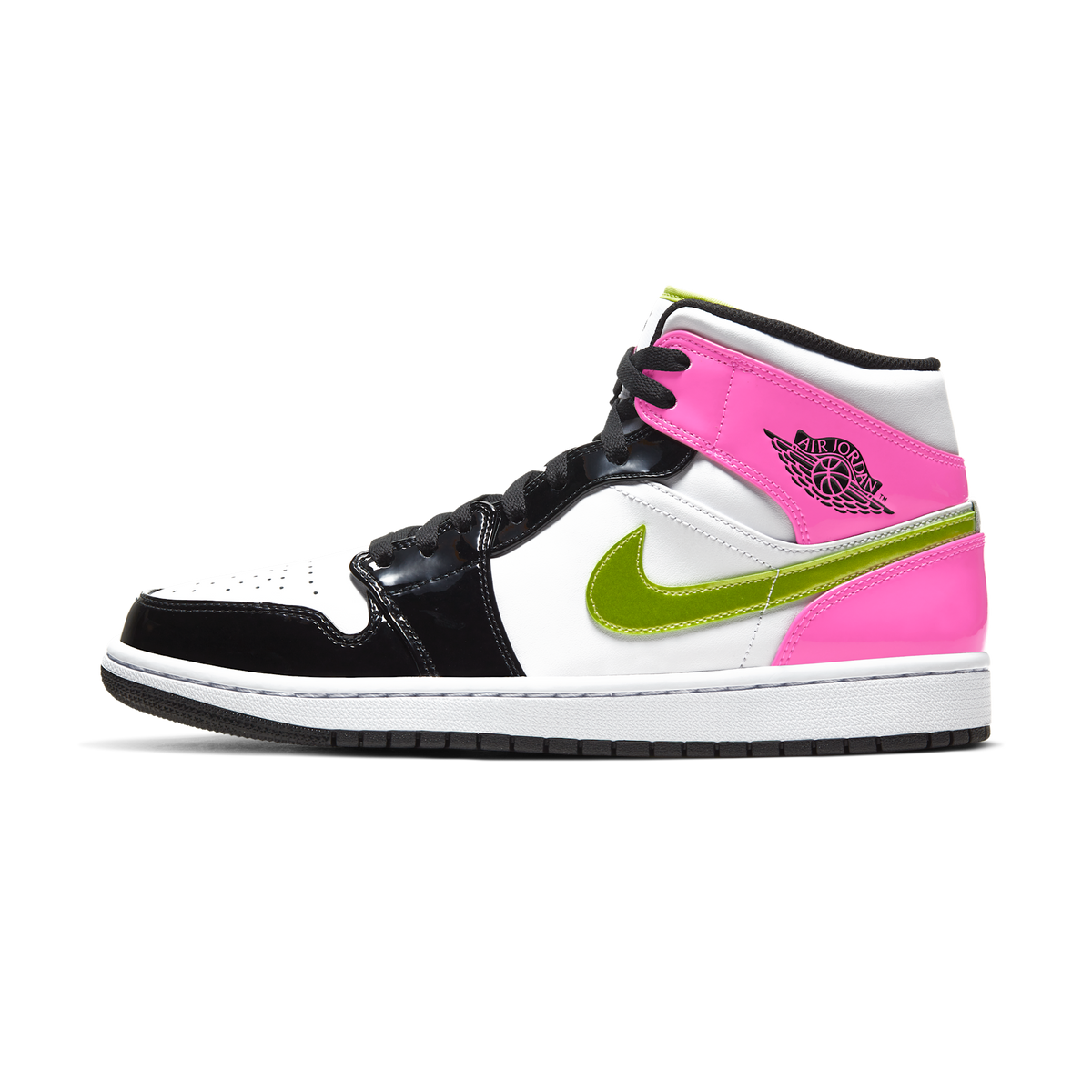 Jordan 1 Mid White Black Cyber Pink