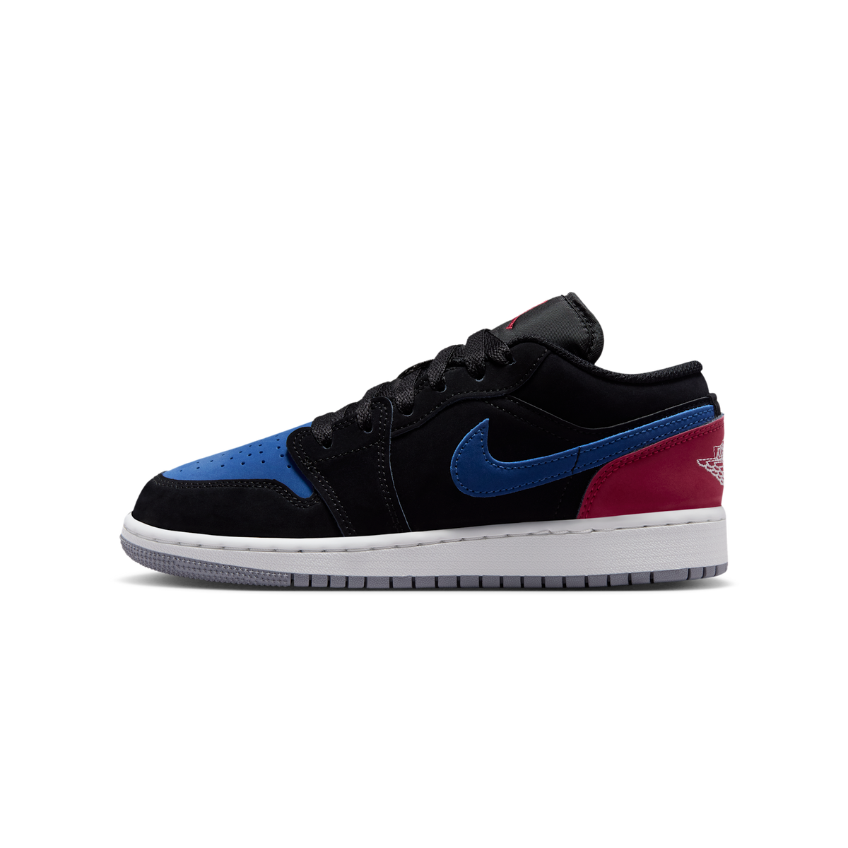 Jordan 1 Low Black True Blue Varsity Red (GS)