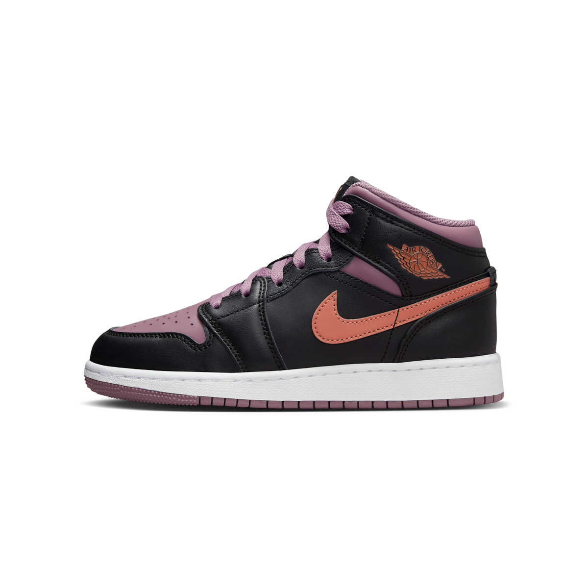 Jordan 1 Mid SE Black Sky J Mauve White Sky J Orange (GS)