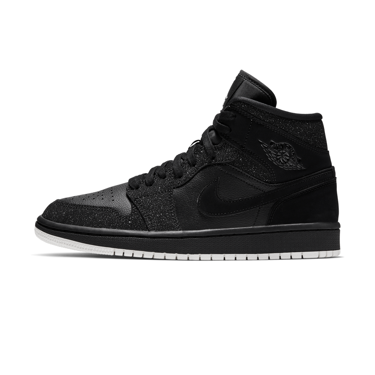 Jordan 1 Mid Glitter Black (Women's)