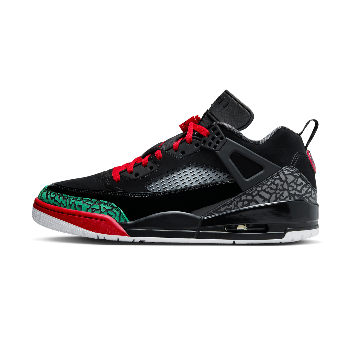 Jordan Spizike Low Black Classic Green White Varsity Red