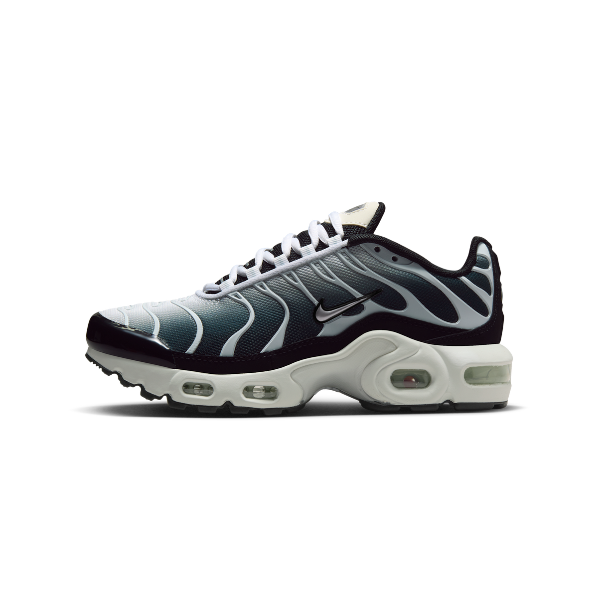 Nike Air Max Plus Black White Sail Metallic Cool Grey (GS)